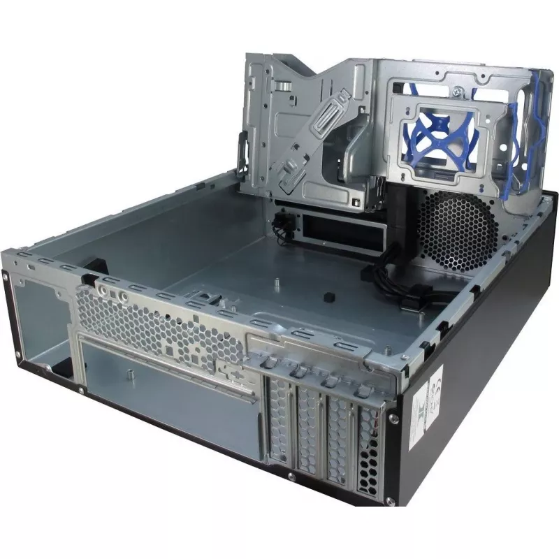 Inter-Tech IT-503 - SFF - Mini-ATX - zonder voeding (TFX12V) - matzwart - USB/audio (88881270)