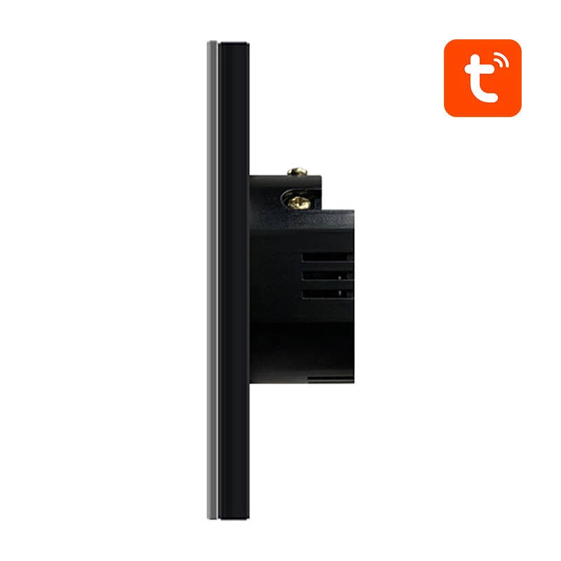 Slimme lichtschakelaar Avatto ZTS02-EU-B2 ZigBee 2-weg zwart, wandmontage, EU-model