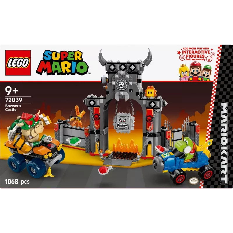 Constructiespeelgoed LEGO-set 72039 Super Mario Bowsers fort met Mario Kart, interactieve speelset