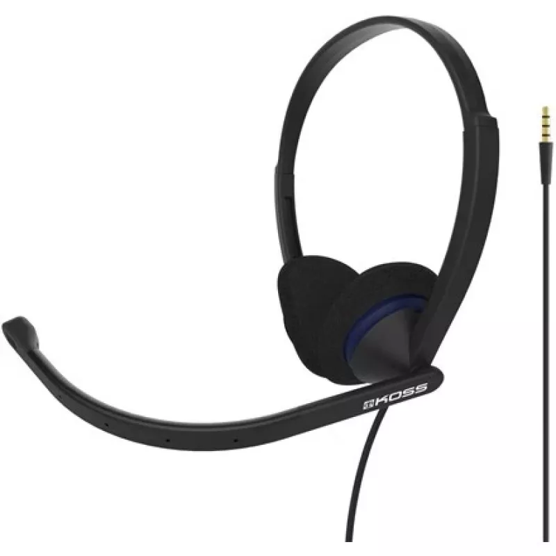 Koss CS200i headset bedrade hoofdbeugel kantoor/callcenter zwart