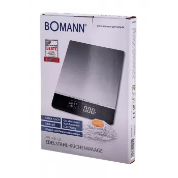 Bomann KW 1421 CB – LCD – zwart – roestvrij staal – 160 x 230 x 18 mm – 18 mm – AAA – roestvrij staal (614211)