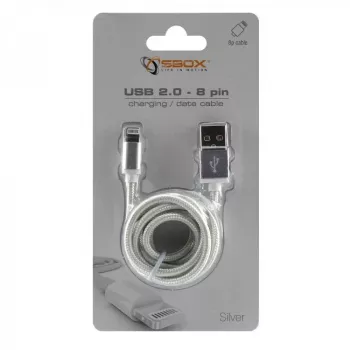 Sbox USB 2.0 8 Pin IPH7-S zilver