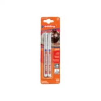 Markeerstiften Edding e-751 wit fijne punt, 2-pack, witte inkt