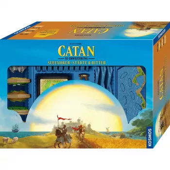 Bordspel Kosmos KOO Catan 3D – Zevaarders + Steden & Ridders uitbreidingsset