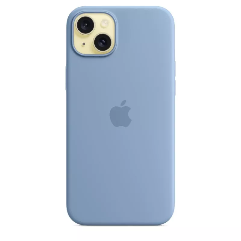 Apple iPhone 15 Plus siliconen hoesje met MagSafe - winterblauw