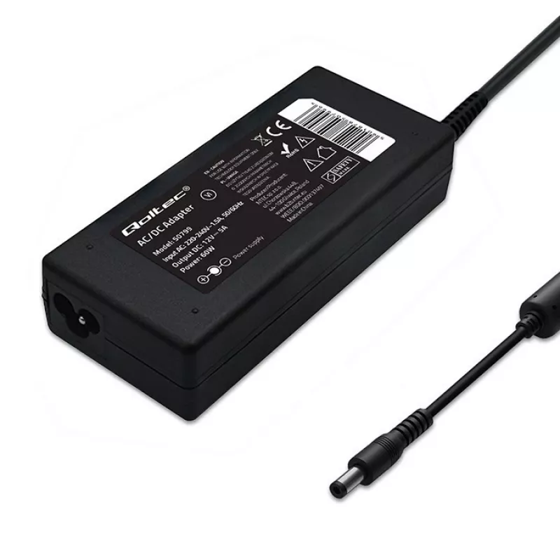 Desktop-voeding QOLTEC 60W 12V 5A voor draagbare apparaten