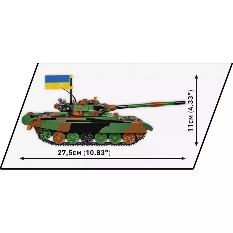 Bouwpakket COBI T-72M1R PL/UA strijdkrachten 724 onderdelen
