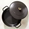 Staub Chistera 40511-472-0 braadpan 28 cm, rond, gietijzer, 3,7 l, zwart