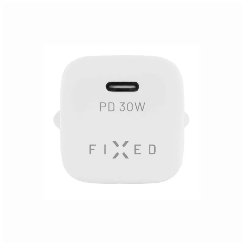 Draagbare USB-C-reisoplader FIXED FIXC30M-C-WH 30W compact ontwerp