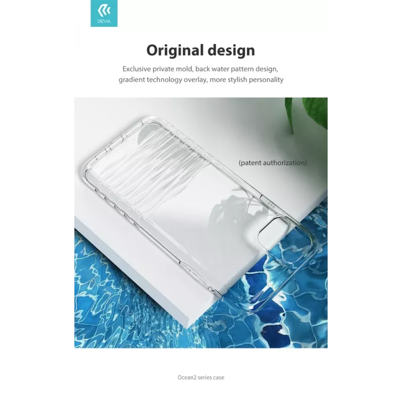 Beschermhoesje Devia Ocean2 Serie voor iPhone 11 Pro, transparant, slank transparant design
