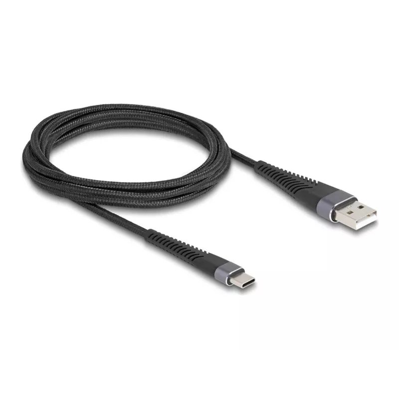 DELOCK USB-kabel USB 2.0 2 m USB A USB C zwart 81122