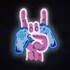 Neon Lights MANTA SNL109MT hand met gamepad neonbord, decoratieve LED-verlichting voor gaming-setup