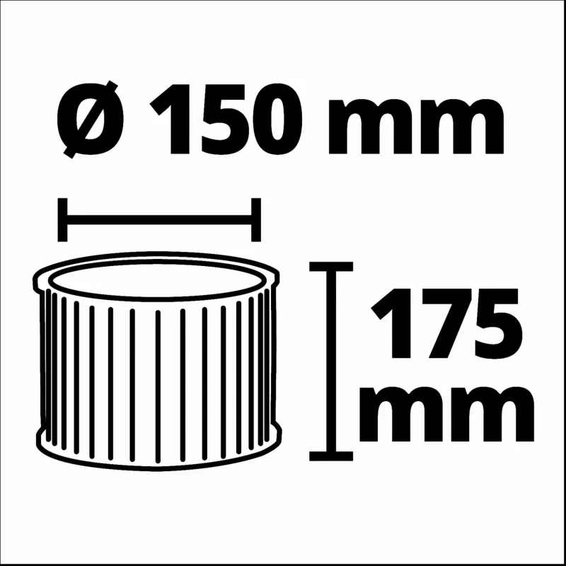 Einhell 2351126 plooifilter voor nat-/droogzuigers, stofklasse L
