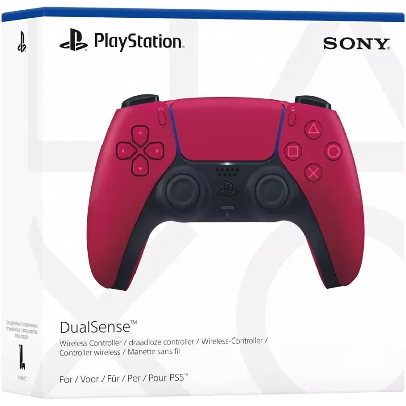 Gamepad Sony DualSense v3 rood — Bluetooth/USB, USB-C, ingebouwde accu, PS5, 160×106×66 mm