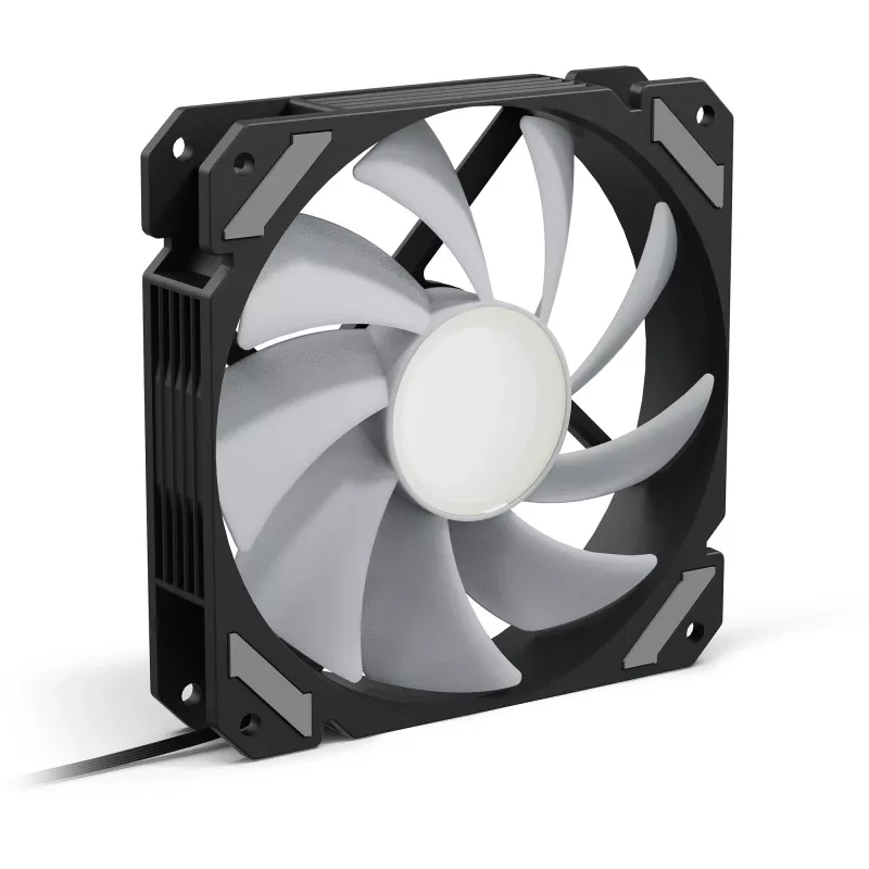 SHARKOON SHARK Mirror RGB PWM 120 mm behuizingsventilator, 1500 RPM, zwart