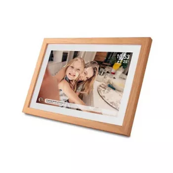 Digitaal fotolijstje Denver PFF-1040LW 10,1 inch touchscreen Wi-Fi houtlook