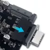 GrauGear interne 19-pins USB 3.0 naar USB 3.1 Type-E 20-pins Key A-adapter, 180 graden