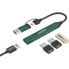 CANYON hub DS-02 4in1 USB-A/C groen