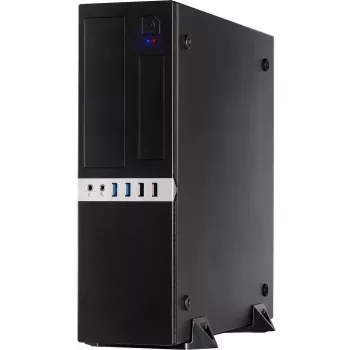 Inter-Tech IT-503 - SFF - Mini-ATX - zonder voeding (TFX12V) - matzwart - USB/audio (88881270)