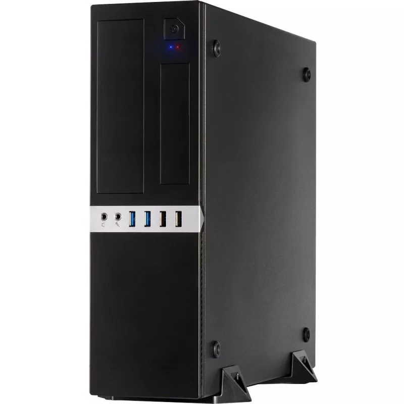 Inter-Tech IT-503 - SFF - Mini-ATX - zonder voeding (TFX12V) - matzwart - USB/audio (88881270)