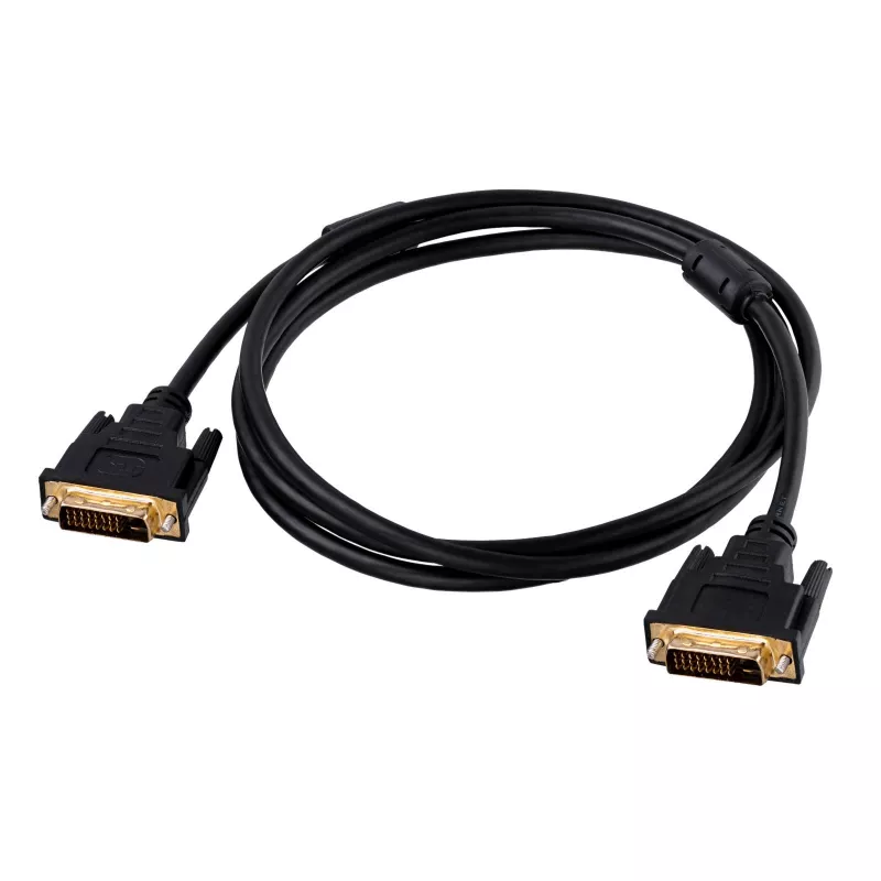 Akyga AK-AV-06 DVI-D Dual-Link-kabel (24+1), stekker op stekker, 1,8 m, zwart