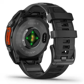 Garmin Fenix 8 3,56 cm (1,4) AMOLED 47 mm digitaal 454 x 454 pixel touchscreen zwart Wi-Fi GPS (satelliet)
