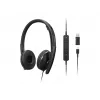 Lenovo 4XD1P83425 hoofdtelefoon/headset bedraad hoofdband gesprekken/muziek USB Type-A zwart