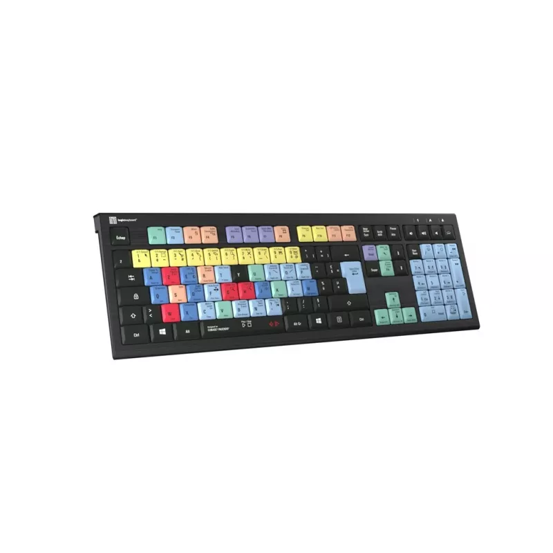 Toetsenbord Logickeyboard LKB-CBASE-A2PC-FR universeel USB AZERTY Frans zwart