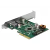 DeLOCK 90299 PCIe x4-kaart, 1x USB Type-C + 1x USB Type-A, USB 3.2 Gen 2 (10 Gbps)