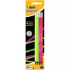 BIC pennen EVOLUTION FLUO ERASER BL4 EU, set 4 stuks 449046