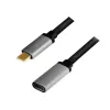 LogiLink USB-kabel USB 3.2 Gen 2 CUA0105 0,5 m USB-C zwart grijs