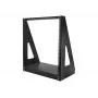 StarTech.com 2-post 12U heavy-duty desktop-serverrack, klein open 19-inch computerrackframe, compact netwerkrack voor AV-/studio-/data-/IT-apparatuur, TAA-conform – vrijstaand twee-posten rack voor thuis/kantoor