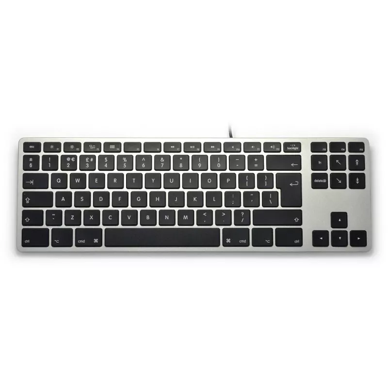 Toetsenbord aluminium Mac tenkeyless RGB Space Gray
