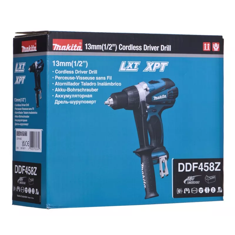 MAKITA. ACCUSCHROEFMACHINE 18V DDF458Z 91/58Nm, zonder accu en oplader