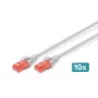 Patchkabel Digitus CAT 6 U/UTP LSZH 0,5m 10 stuks