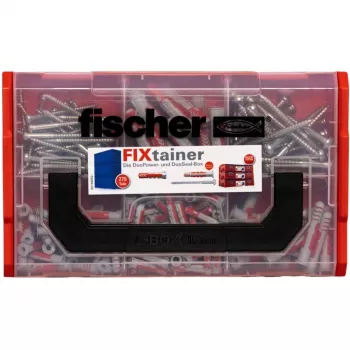 FixTainer - DUOPOWER & DUOSEAL + schroeven, pluggen lichtgrijs/rood, 275-delig