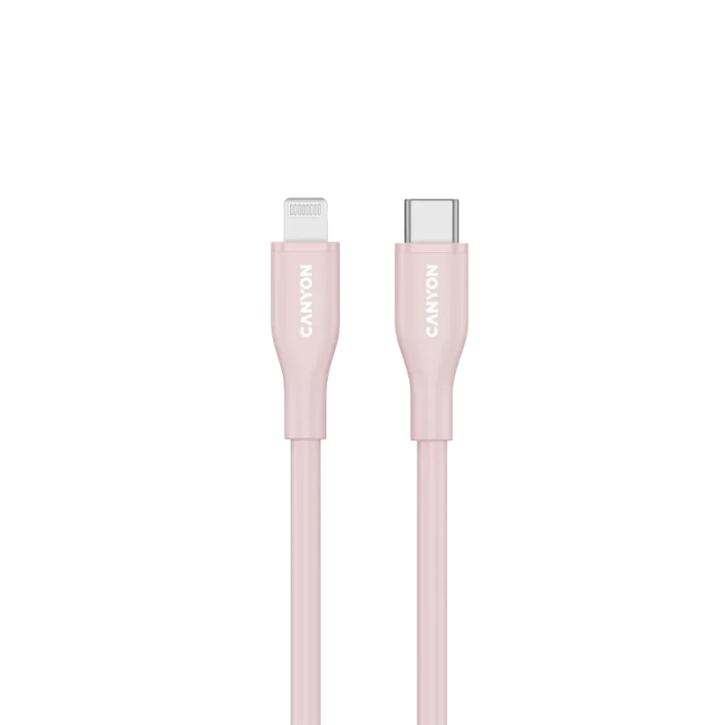 CANYON Kabel CLNM60 C-L 60W MFI 1m siliconen roze