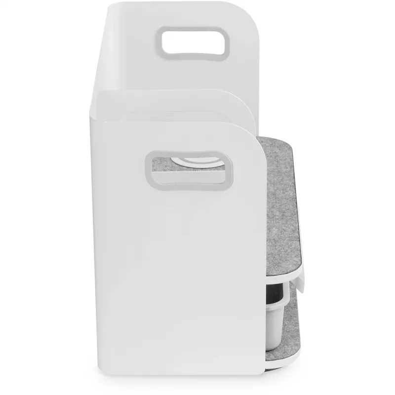 Digitus desktop-organizer met Qi-oplader staal grijs wit 1 lade