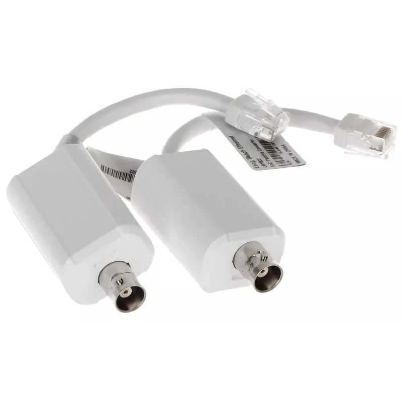 Videosignaalconverter DAHUA LR1002 — compacte witte unit, 56×27×21 mm, 0,0283 kg