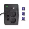 Qoltec Monolith UPS (uninterruptible power supply) dubbelconversie (online) 0,45 kVA 240 W 2 stopcontacten