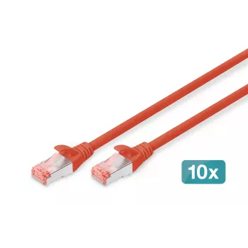 Netwerkkabel Digitus CAT 6 S/FTP RJ-45 5m rood