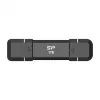 USB-stick Silicon Power DS72 1 TB, USB 3.2 Gen 2 Type-A / Type-C, aluminium-rubber behuizing, zwart