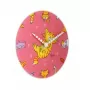 NeXtime klok 8810 Tickle My Tummy, Ø30 cm, wand, roze/meerkleurig