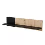 Zwevende plank Cama Meble MERCI 110x20x25 cm, wandmontage, spaanplaat, zwart/eiken artisan