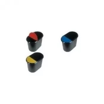 Helit Duo prullenbak - 29 l inhoud - ovaal - 350,0 mm hoogte x 445,0 mm breedte