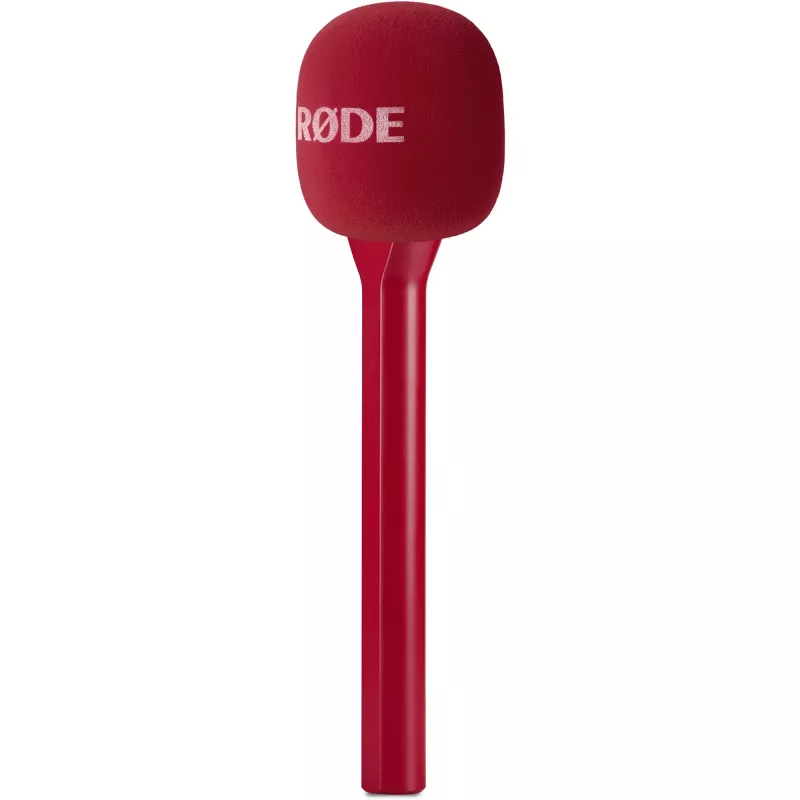 Draagbare interviewmicrofoon Rode Interview GO – rood (compact, handapparaat, plug-and-play)
