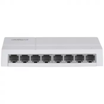 Netwerkswitch DAHUA SG1008L-EUR L2 8-poorts, 8x RJ45 Ethernet-poorten, Layer 2 managed