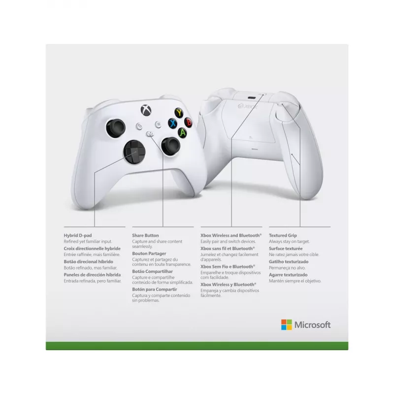 Microsoft Xbox Wireless Controller - gamepad - draadloos - Bluetooth - robotwit - voor pc, Microsoft Xbox Series X, Microsoft Xbox Series S, Micros