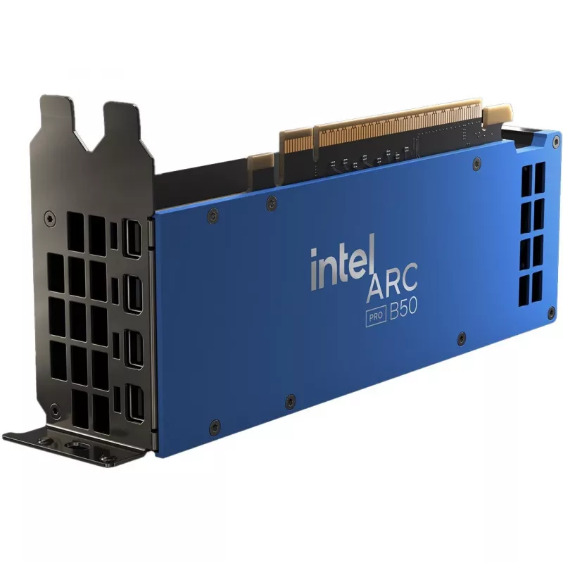 Grafische kaart INTEL Arc Pro B50 — 16 GB GDDR6, 128-bit, PCIe 5.0, actieve koeling