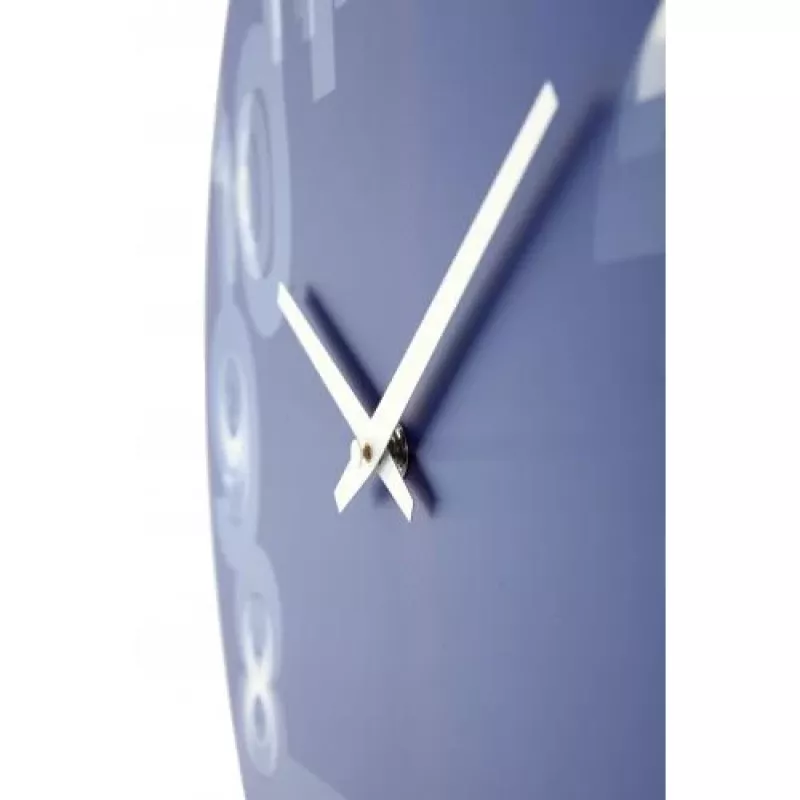 NeXtime klok 3077bl 3D, Ø39,5 cm, wand, blauw/wit